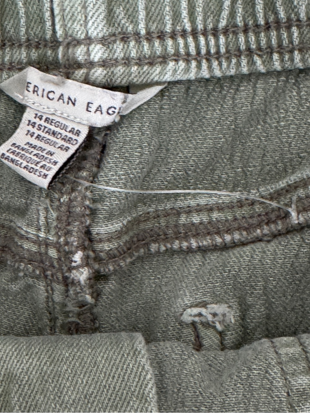 AE Stretch Tomgirl Utility Jogger Green Size 14 - Picture 3 of 6
